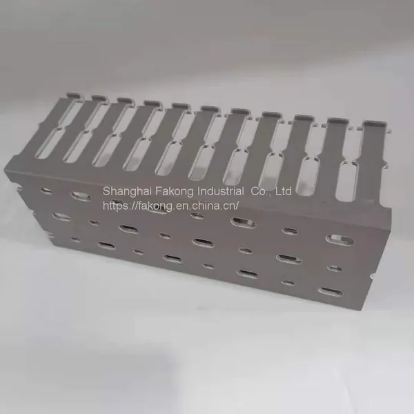 Wide Slotted PVC Gray Wiring Duct
