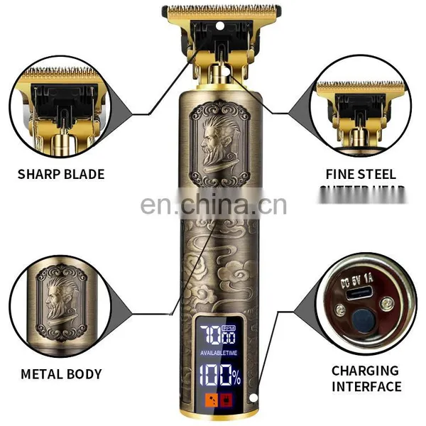 T9 USB Rechargeable Trimmers Man Hair Clippers Hairdressing Shaving Electric Shaver Barber Hair Cutting Machine Trimmer photo-4
