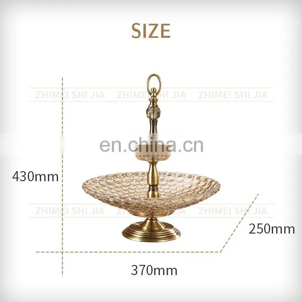 Glass Art Cheap Small Fruit Plate Double-layered Fruit Plate photo-2