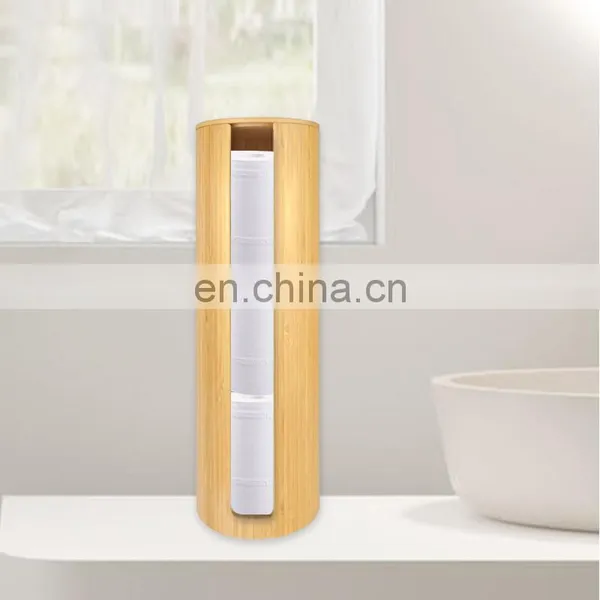 Factory Price Bamboo Bamboo Tissue Box Cover Water Resistant Wooden Facial Tissue Box Holder for Bathroom photo-4