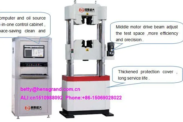HST 500kN Hydraulic Universal Testing Machine Computer Control Tensile Space:800mm Universal Testing Machine WAW-500E 50T photo-6