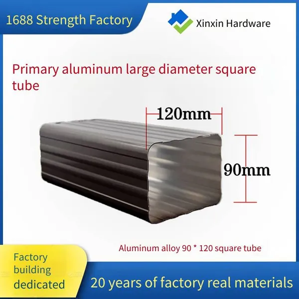 Supply of 120*150 Rainwater Pipes, Aluminum Alloy Drainage Pipes for Factories, and Colored Aluminum Exterior Wall Downpipes photo-2