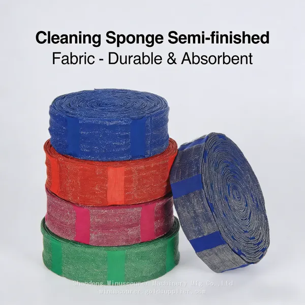 Factory Direct Semi-Finished Sponge Scrubber Cloth Roll Shiny Mesh Dish Cleaning Fabric For Mass Production photo-2