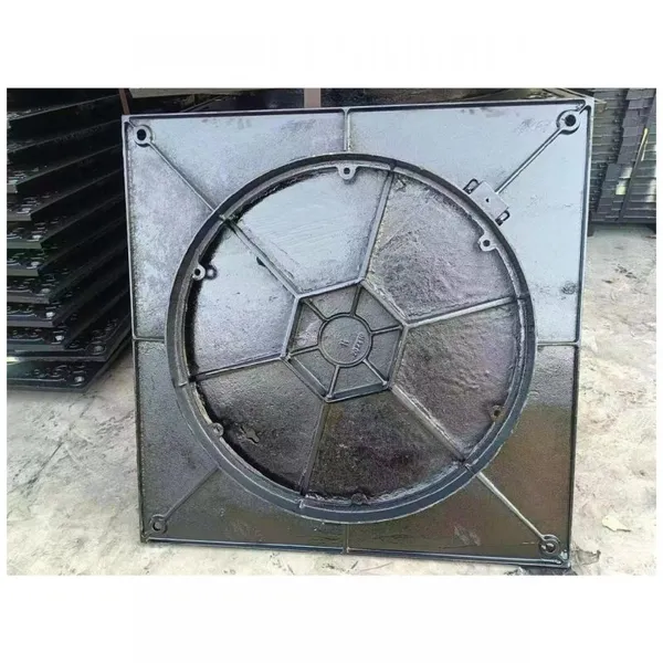 EN124 Ductile Iron Manhole Hatch Cover C250 D400 E600 With Frame Heavy Duty Black Parking Safety Road Facilities photo-2