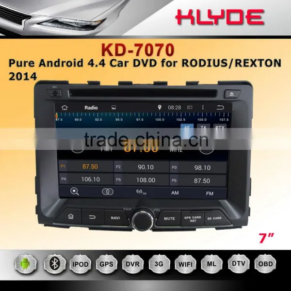 3G HD car radiodvd player for REXTON with steering wheel control