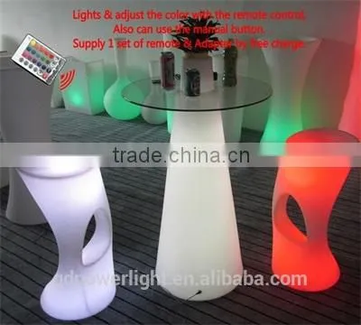 PE Plastic Bar Table With LED Light and Remote Control YXF-50120E photo-3