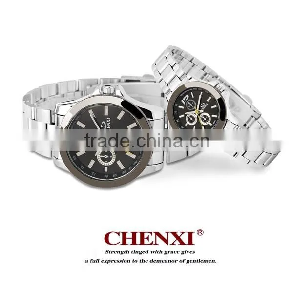 Most Popular Trendy Style Stainless Steel Case Back Watch Large Wrist OEM Black Silver Quartz Custom Watch Man photo-2