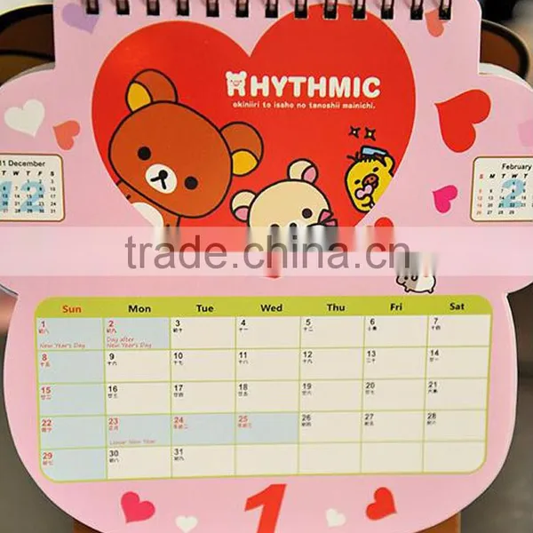 2016 Cute Desk Calendar Printing