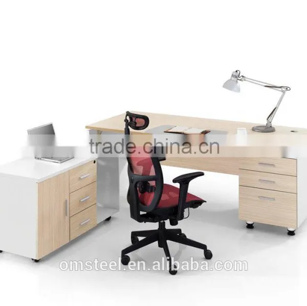 Office Furniturn Soild Wooden Modern Workstation Table photo-2