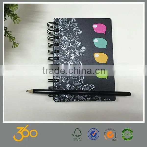 Custom Printed Spiral Notebook a4 With Dividers,plastic Cover Spiral Notebook