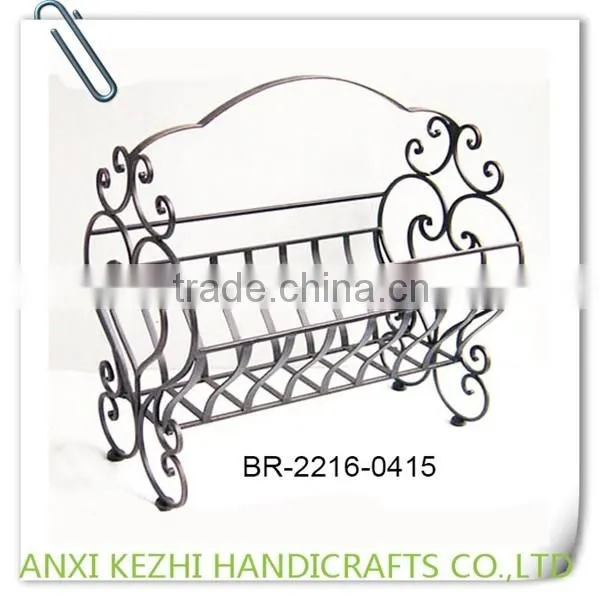 LC-85715 Factory Supplier Wrought Metal Iron Library Magazine Rack photo-5