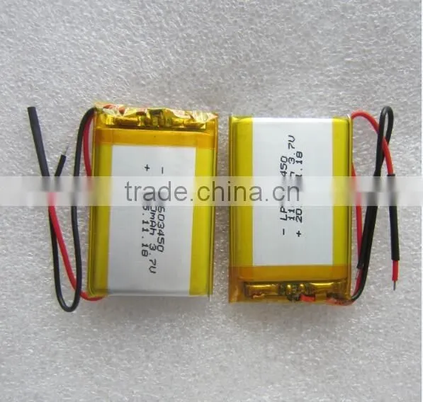 Rechargeable Li-polymer Battery 603450 1100mAh 3.7V With PCM and Wires Quality Choice photo-2
