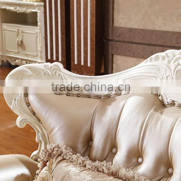 Luxury Classical French Italian European Antique Style Carved Rubber Solid Wood Frame Artistic Red Brown Leather Sofa Set Quality Choice photo-4