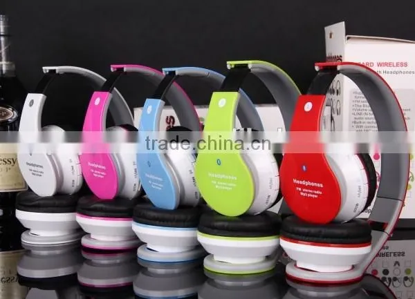 Folding Stereo Handfree Bluetooth Wireless MP3 Headphone Support TF Card and FM photo-5