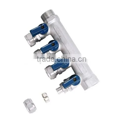 4 Way Brass Water Manifold for Underfloor Heating, Water Supply, Etc. photo-3