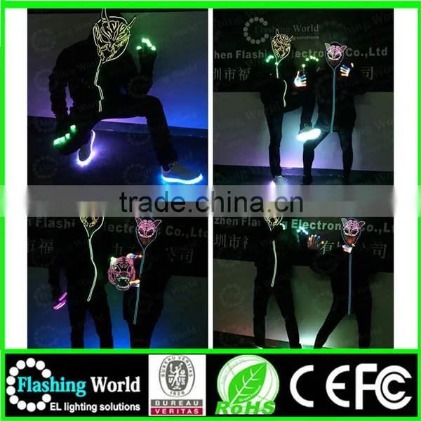 China Factory OEM High Quality Factory Wholesale Factory Wholesale Lime Green el Lighting Glasses photo-4
