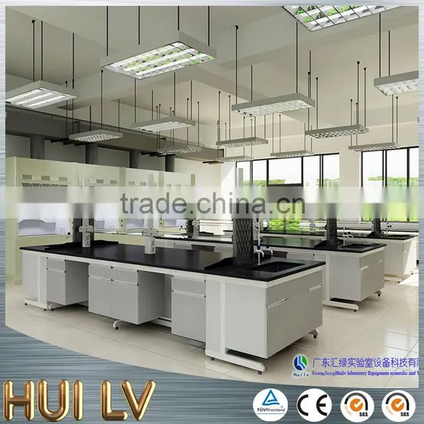 Acid Resistance Powder Coated Cold Rolled Steel Laboratory Furniture Bench With Reagent Shelves photo-5