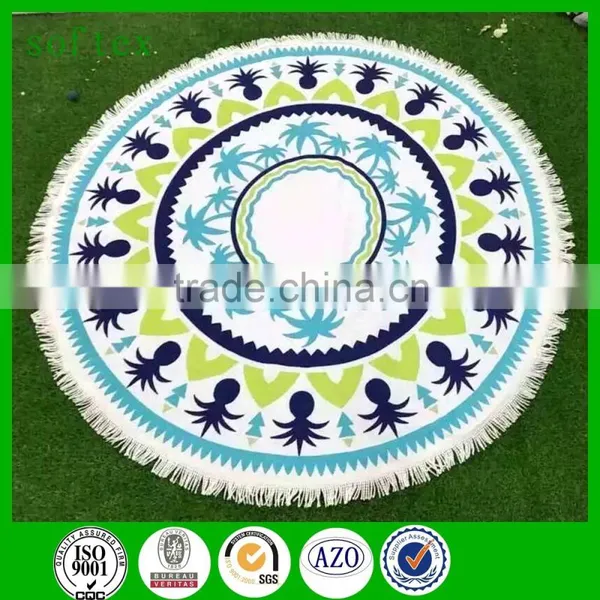 Low Moq Cheap Roundie Beach Towel With Fringe photo-3