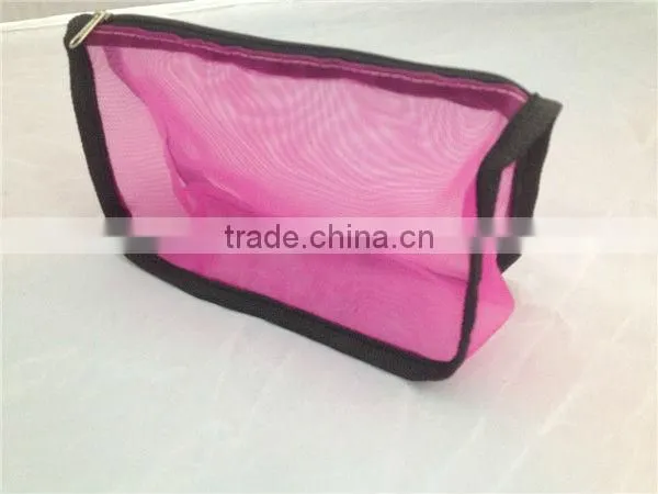 Red Polyester Net Pencil Case