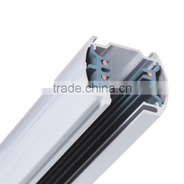 3 Circuit 4 Wires LED Track Rail, 4 Lines DALI Aluminum Guide Rails- 1meter/1.5M/2M/3M Available,round & Square Shape for Option