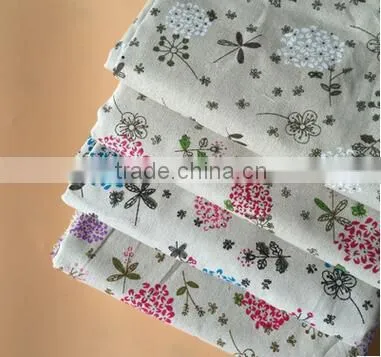 Linen Fabric Cotton Printed Cloth Sofa Curtain Fabrics