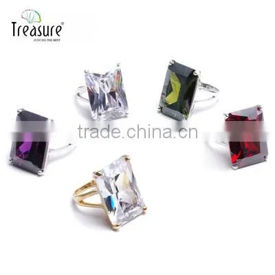 Gemstone Jewelry Body Crystal Jewelry 925 Silver Ring Zircon Ring China Factory photo-2