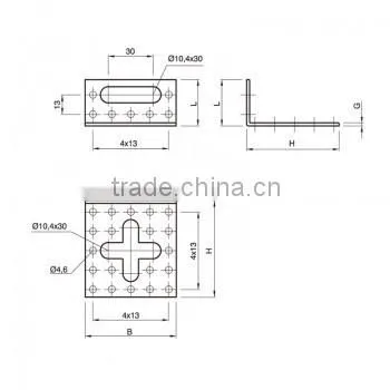 Galvanized Sheet Steel With Equal Length Angel Wood Connector photo-3