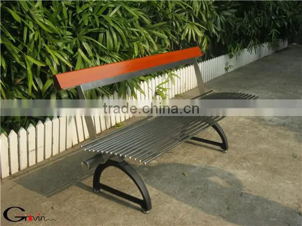 Stainless Steel and Cast Iron Park Bench Stainless Steel Outdoor Furniture Guangzhou