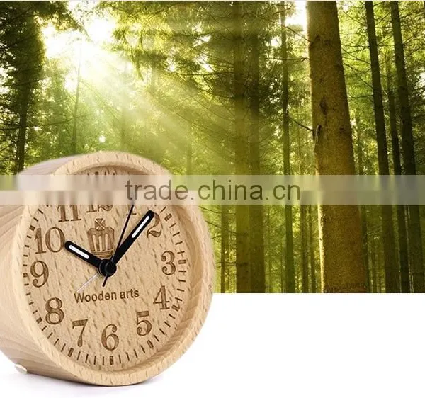 Night Light Wooden Sweep Clock photo-2