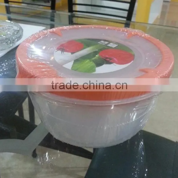 3pcs TPR Rectangle Rubbermaid Food Storage Container Set photo-5
