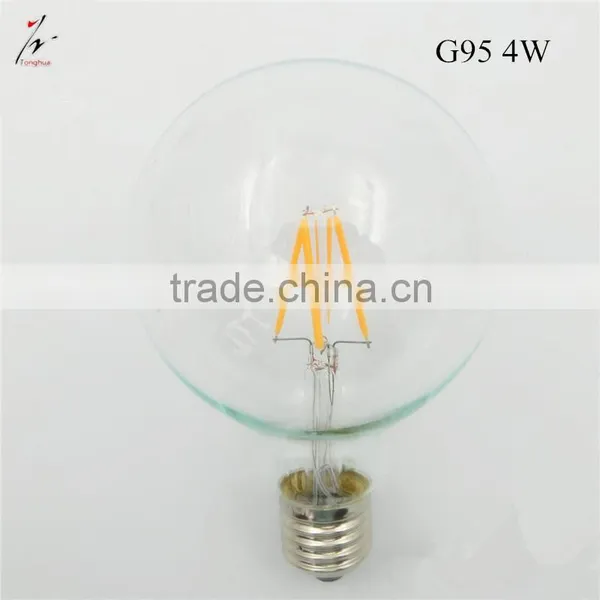 Decorative LED Filament Bulb G95 E27 110V 240V Indoor Lighting photo-2