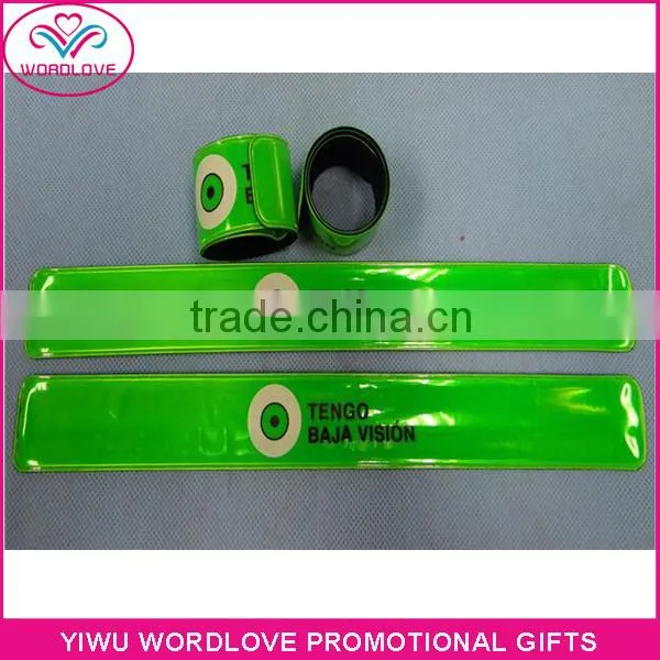 Cheap Wholesale Blank Flourescence Color Reflective PVC Slap Band photo-4