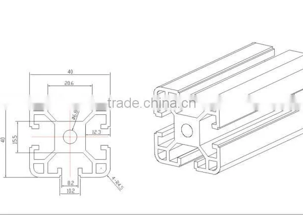 Aluminium Architectural Shape and Window Profile