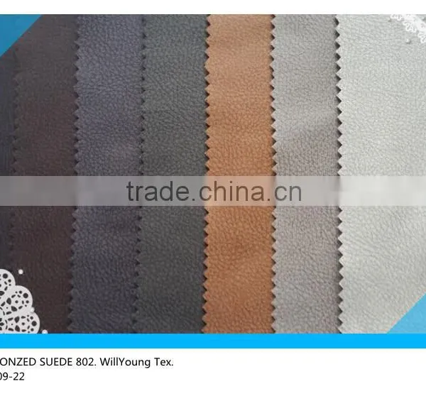 Bronzed,Printed Suede Fabric Laminated for Sofa Cover photo-4