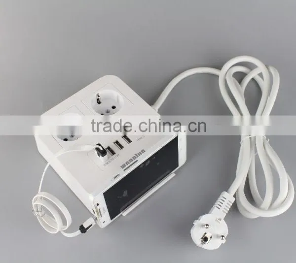 CE VDE Approved New Arrival 5V 8A 5 Usb Schuko Outlets With Phone Holder photo-3