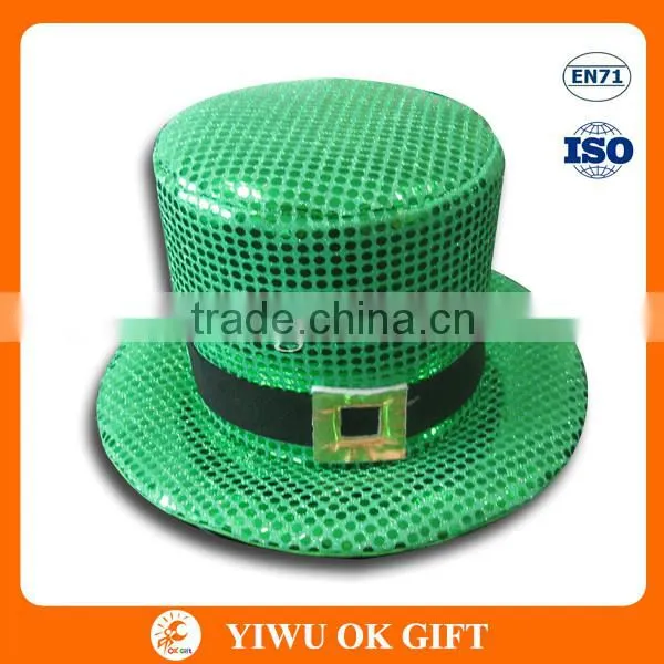 Festival Supplies St Patrick's Day Sequins Top Hat
