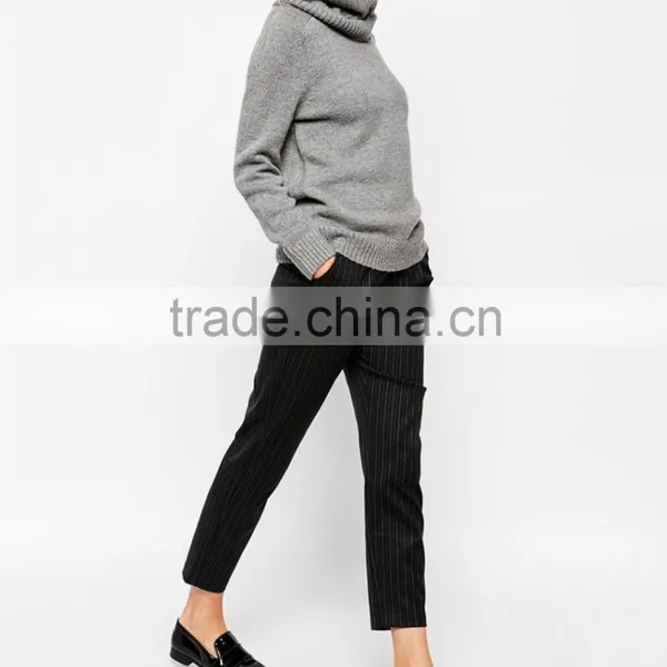 2015 Trendy Fashion Casual Women Stripe Suit Pants photo-4