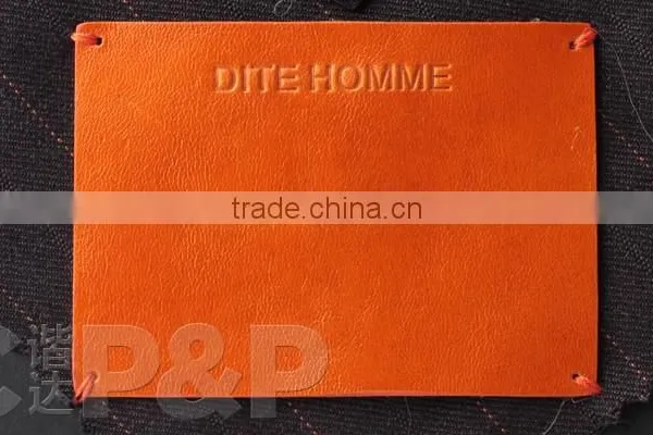 Custom Embossed Logo Bags Leather Patch For Jeans photo-2