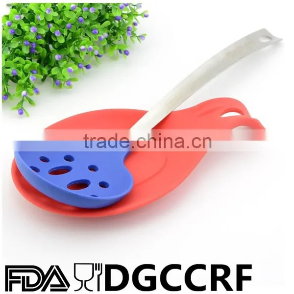 Spoon Rest Silicone Spoon Rest 100% Food Grade Soft & Unbreakable & Heat resistant For Resting Kitchen Untensil