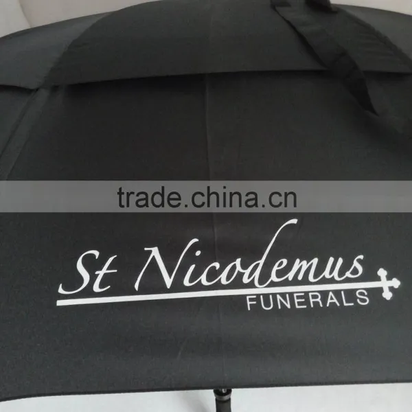 2 Layer Straight Windproof Automatic Parasol Golf Umbrella photo-3