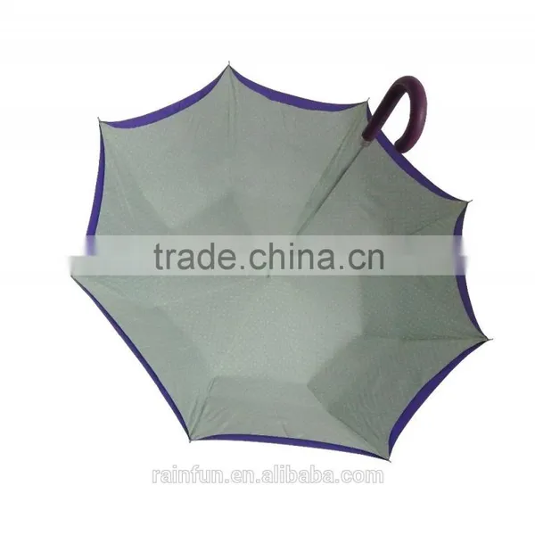Manual Open High Quality Long Umbrella With Double Canopies photo-4
