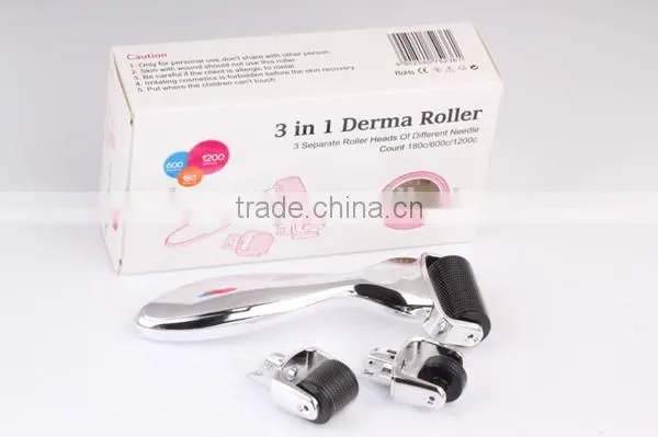 Manufacture Price New Spa Derma Roller 3 in 1 Dermaroller 1 mm Titanium photo-4