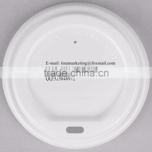 EcoChoice 10-20 Oz. White Compostable and Biodegradable Paper Hot Cup Lid photo-4