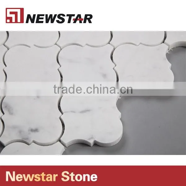 Newstar Italian White Carrara Arabesque Kitchen Bathroom Wall 12x12 Tile Mosaic photo-4