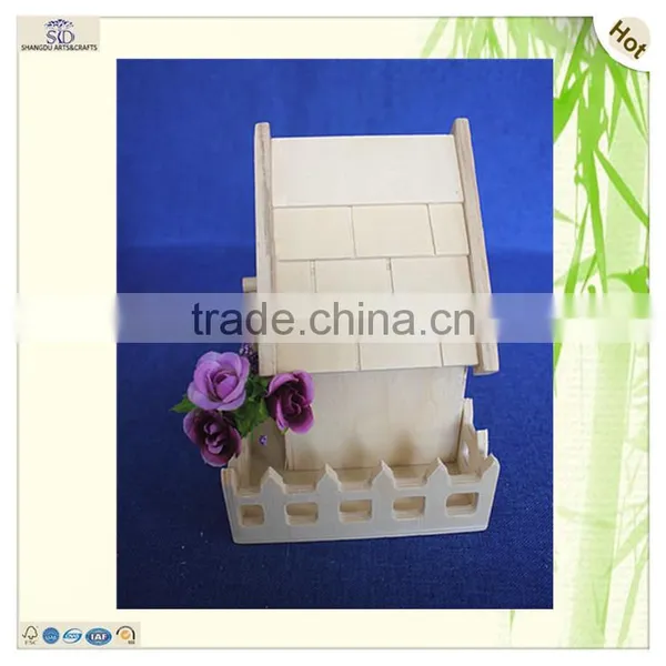Custom Design Craft Unfinished Decorative Plywood Wooden Bird House photo-2