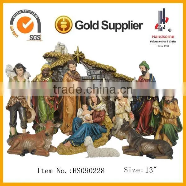 18 Inch Lively Resin Gift Christmas Decoration Nativity Set photo-3