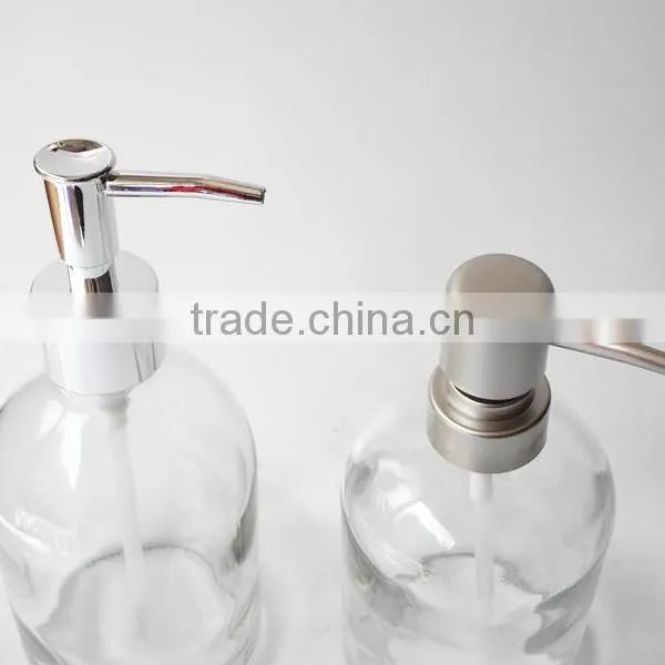 Cheap Smooth Practical Glass Liquid Foam Soap Preserve Bottle With Metal Cap photo-2
