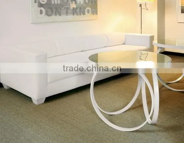 CN8001 Gold Stainless Steel Legs Tempered Glass Coffee Table photo-2
