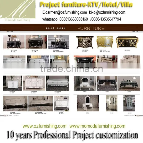 HM19 Hotel Project Furniture Commercial Grade Sofa/French Vintage Wooden Sofa Living Room Sofa Wedding Project Sofa photo-4