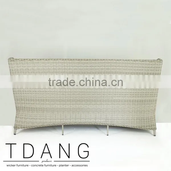 Trieste Wicker Sofa 3 Seats - Modern Rattan Furniture Garden Bench. photo-4
